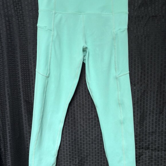 ZYIA Zip Pocket Light N Tight High Rise Crop Capri‎ Leggings Mint Green Size 4 - Picture 3 of 8